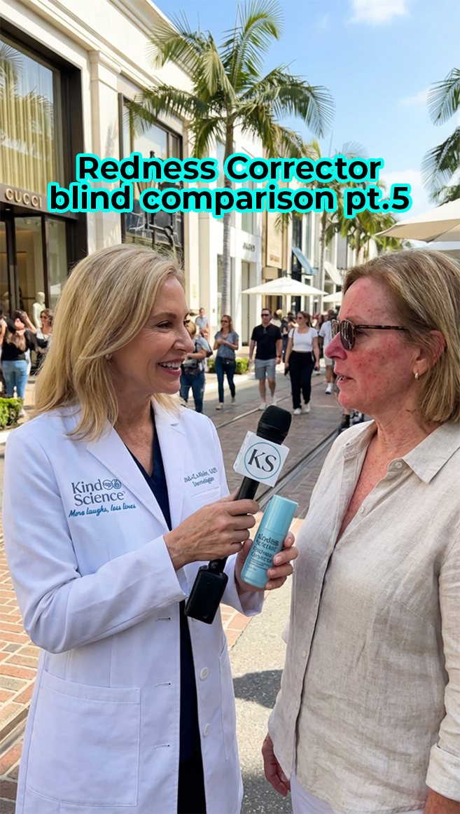 Street interview with a dermatologist, 'Redness Corrector blind comparison pt.5'
